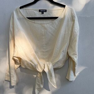 Ilana Kohn Light Beige Tie-Front Blouse